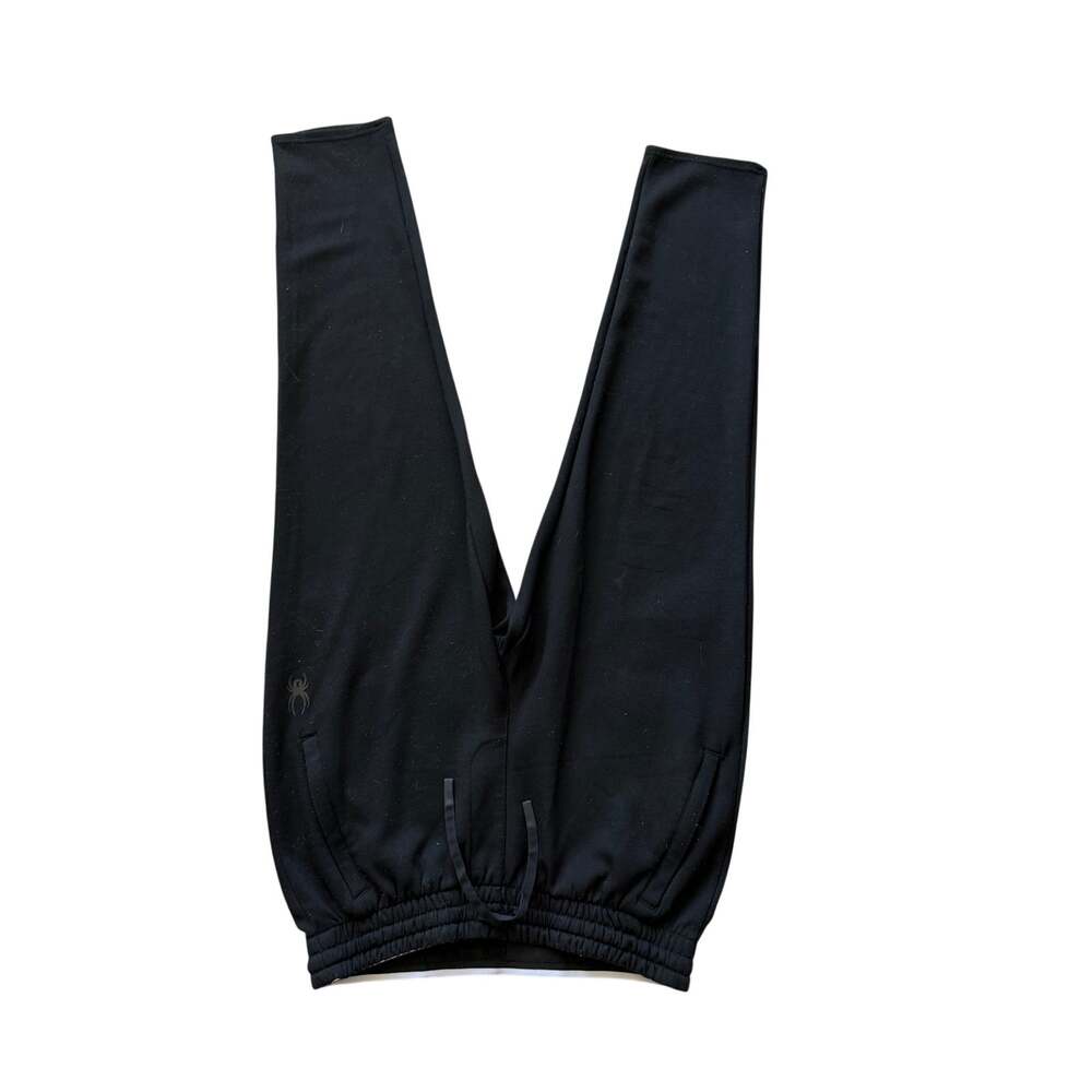 Spyder Active Mens Fleece Joggers Medium Black Tech Stretch Athletic Sweatpants